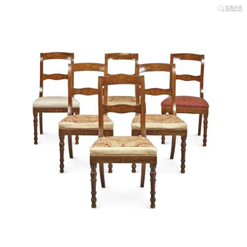 Group of six chairs