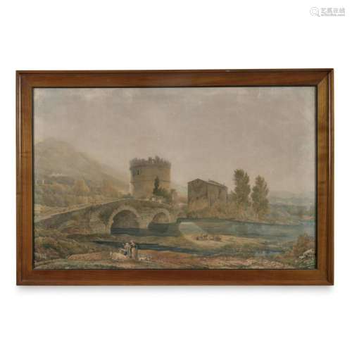 ABRAHAM-LOUIS-RODOLPHE DUCROS 1748-1810 Lucano bridge
