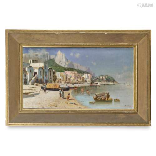 BERNARDO HAY 1864-1931 Capri beach 1887
