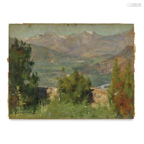 VITTORIO CAVALLERI 1860-1938 Mountain landscape