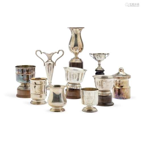 Group of sailing cups 20th Century