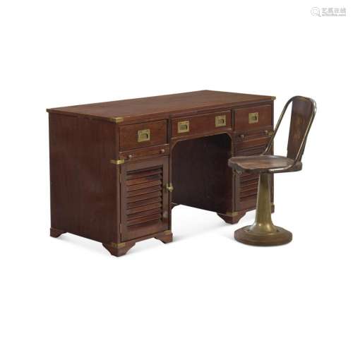 Ship's writing desk and armchair 20th Century