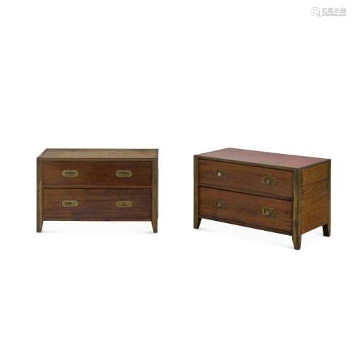 Pair of marine chest-of-drawers 20th Century
