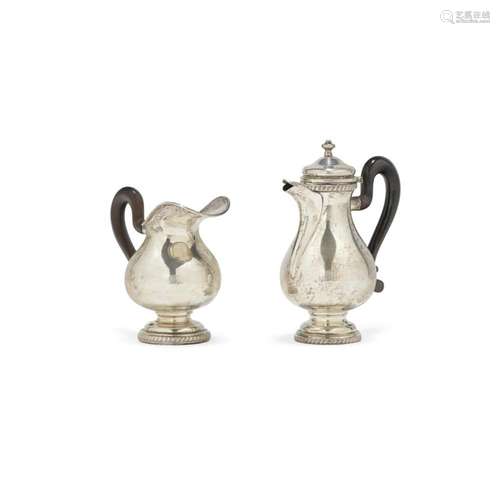 Silver coffee pot and milk jug Miracoli, Milan, 20th Century