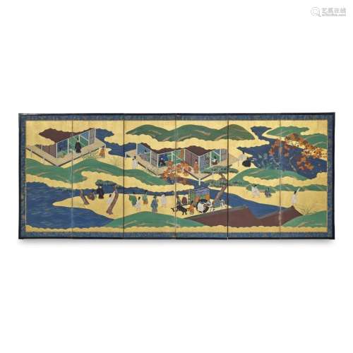 Folding screen Japan, Meiji period