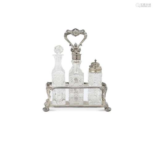 Silver plated cruet