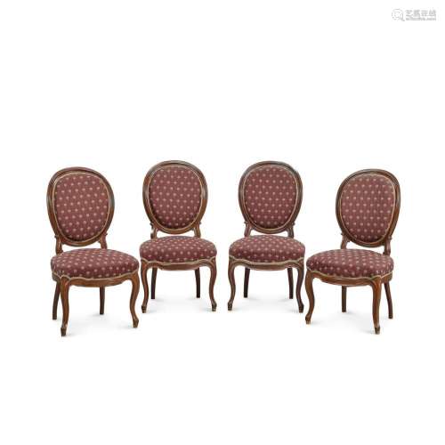 Group of four chairs 19th-20th Century