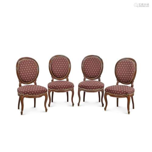 Group of four chairs 19th-20th Century