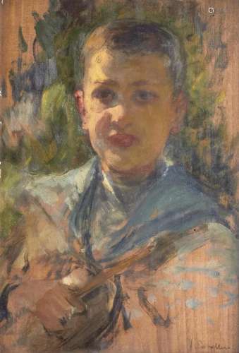 VITTORIO CAVALLERI 1860-1938 Portrait of a boy