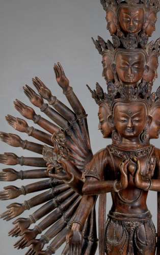 Népal, fin du XIXe/début du XXe siècle
Statue d'Avaloki