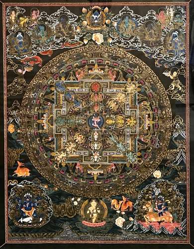 Tibet, début du XXe siècle
Un thangka, détrempe sur tis