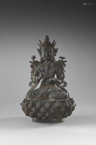 Chine, dynastie Ming, XVIIe siècle
Statue de bodhisattv