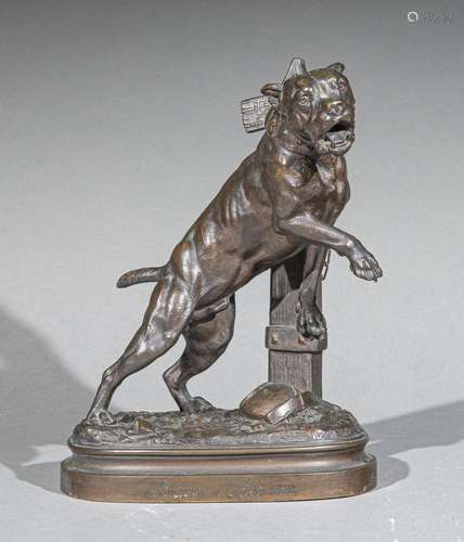 Prosper LECOURTIER (1855-1924) 
"Prenez garde au chien&...