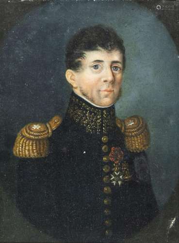 École FRANCAISE du XIXème siècle
Portrait d'officier
Hu