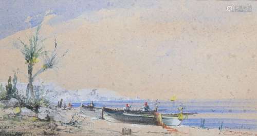 Emmanuel COSTA (1833-1921)
La plage à Bordighiera
Aquar