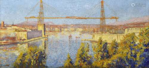 Henri AURRENS (1873-1934)
Le pont transbordeur à Marsei