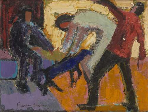 Pierre AMBROGIANI (1907-1985)
Le chien noir
Huile sur t