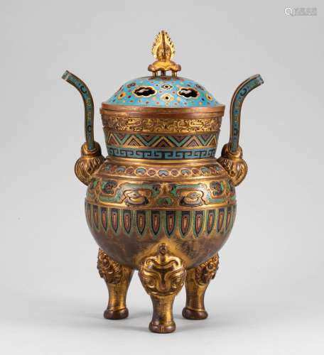 Qing Dynasty Cloisonne Smoker