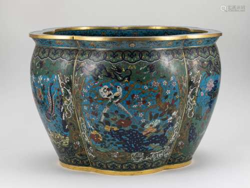Qing Dynasty Cloisonne Jar