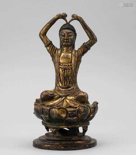 Bronze gilded Buddha statue