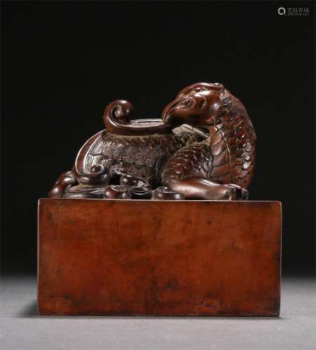 Qing Dynasty Sandalwood Seal