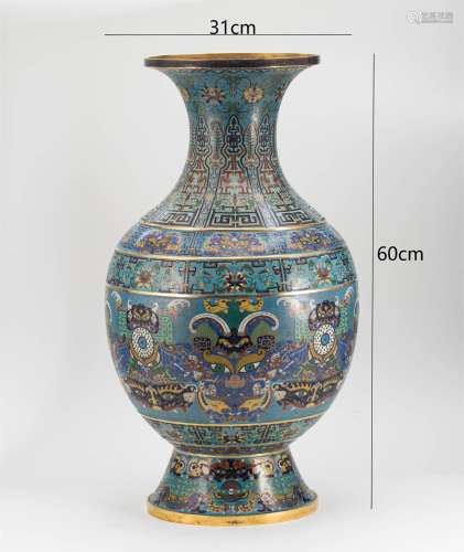 Qing Dynasty Cloisonne Appreciation Bottle
