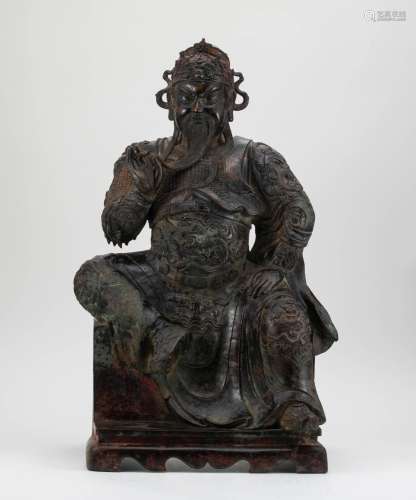 Ming Dynasty Bronze Guan Gong Statue