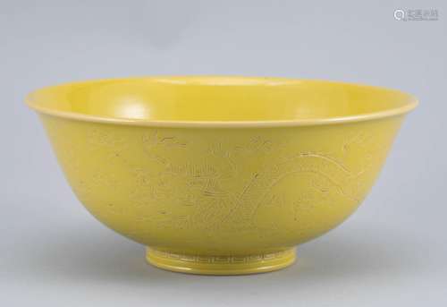 Qing Dynasty Yellow Glazed Bowl