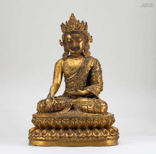 Bronze Gilded Buddha Statue of the Ming Dynasty