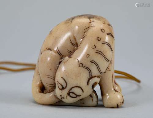 Qing Dynasty Bone Tiger