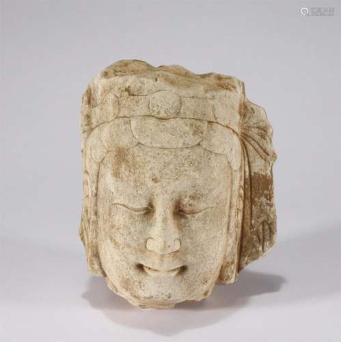 White Marble Buddha head