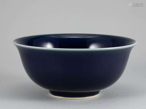 Qing Dynasty Blue Grapefruit Bowl