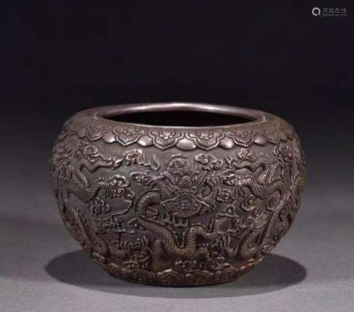 Qing Dynasty Pure Silver Penwash