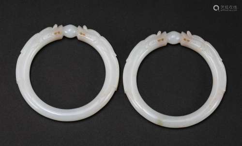 Qing Dynasty White Jade Bracelet