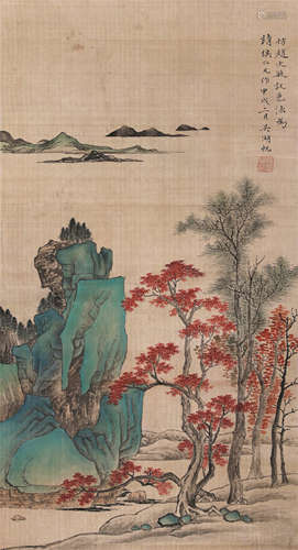 吴湖帆 山水立轴