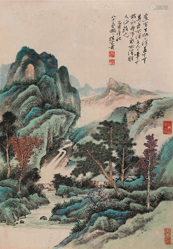 陈芹甫 山水立轴