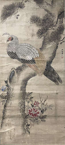 呂紀(花鳥圖） 紙本立軸