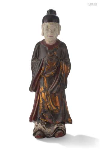 VIETNAM XIXe SIÈCLE 越南 19世纪<br />
漆木镀金雕像