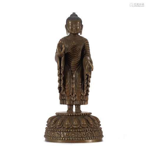 A BRONZE FIGURE OF BUDDHA STATUE