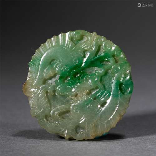 A JADEITE CARVED ORNAMENTS