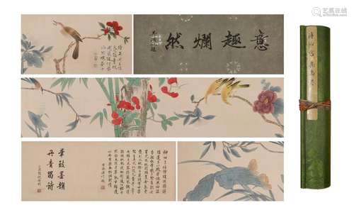 Pu RuFlower and Bird Scroll