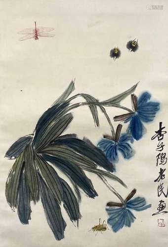 Qi BaishiFunny pictures of flowers, birds and insects