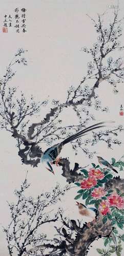 Song Meilingplum blossom bird