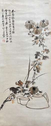 Zhang Daqianflower illustration