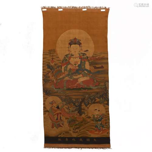 A KE-SI EMBROIDERED PANEL OF GUANYIN