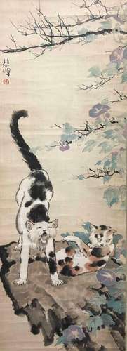 Xu Beihong double cat picture