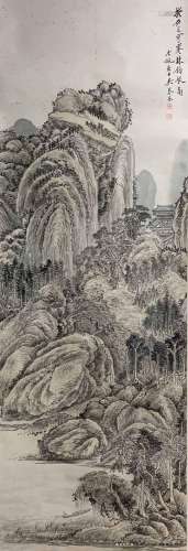 Wu Qin wood landscape painting
