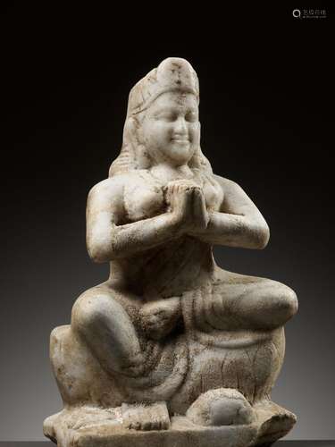 A WHITE MARBLE FIGURE OF HARITI, MATHURA, KUSHAN PERIOD