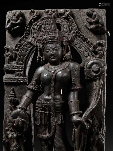 A BLACK STONE STELE OF PADMAPANI, PALA PERIOD, NORTHEASTERN ...