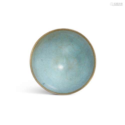 <br />
A Junyao blue-glazed 'bubble' bowl, Jin dynasty 金 鈞...